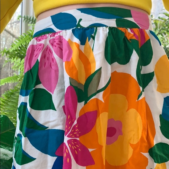 Crazy 8 Mini Skirt, Floral Skirt, Bold Flowers Skirt, Colorful Skirt - Picture 3 of 8